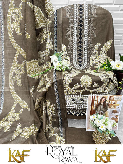 Royal Rawa Vol 1 Kaf Mix Cotton Open Photo Karachi Salwar Suits Supplier Gujarat