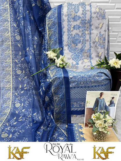 Royal Rawa Vol 1 Kaf Mix Cotton Open Photo Karachi Salwar Suits Supplier Gujarat