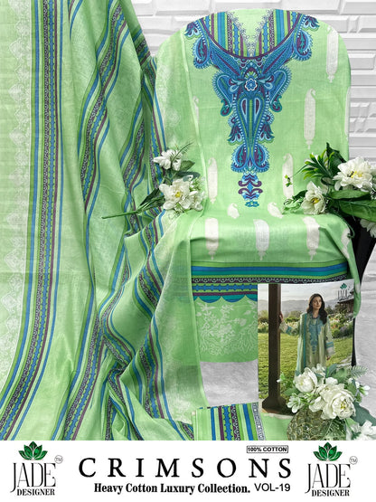 Crimsons Vol 19 Jade Designer Lawn Cotton Open Pic Karachi Salwar Suits Wholesaler Gujarat