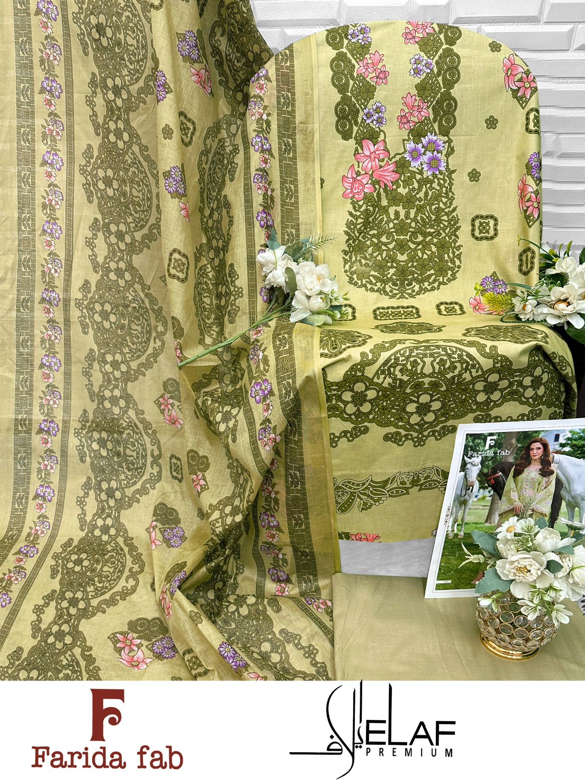 Elaf Premium Farida Fab Lawn Cotton Open Images Karachi Salwar Suits Wholesaler
