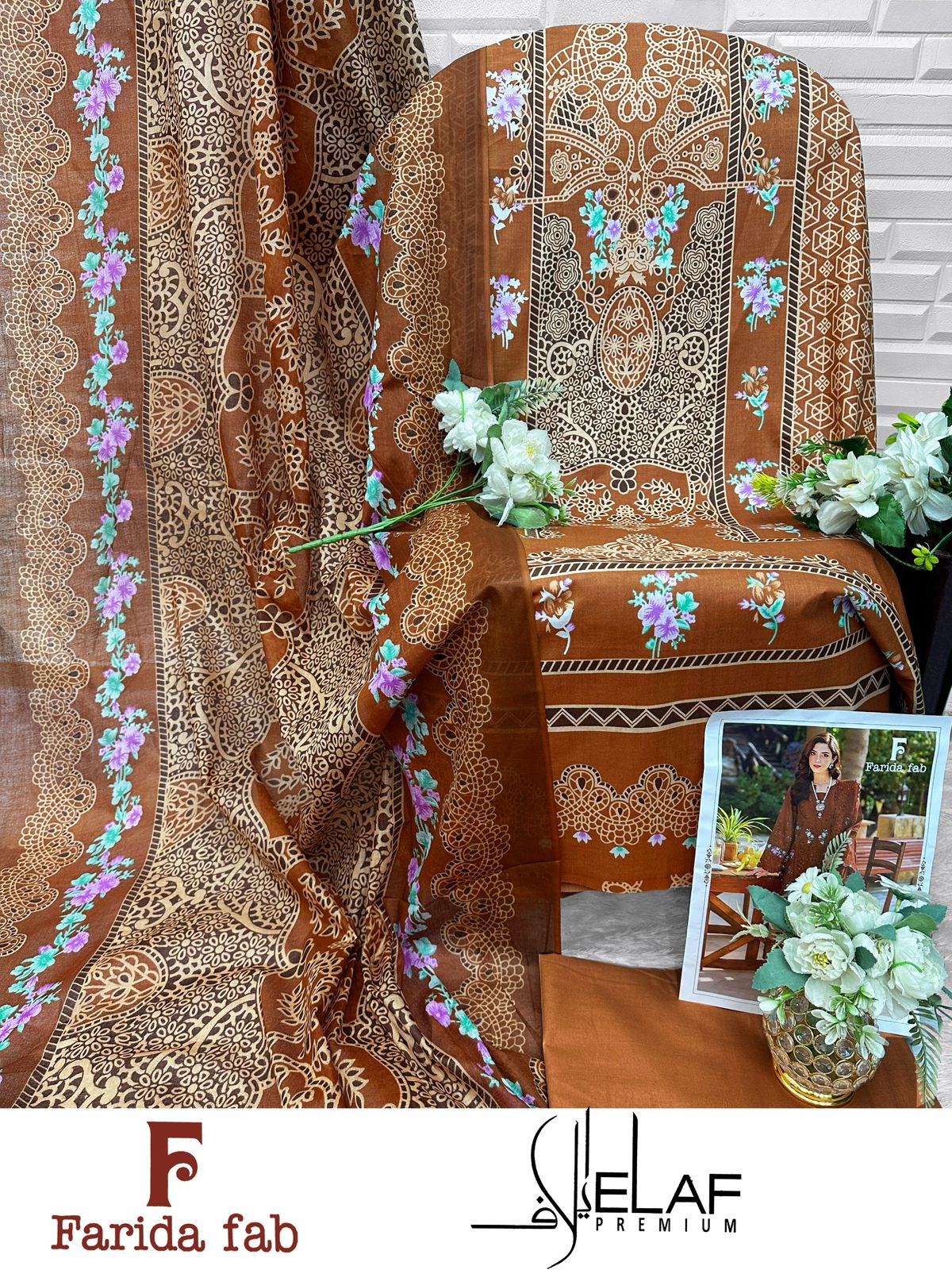 Elaf Premium Farida Fab Lawn Cotton Open Images Karachi Salwar Suits Wholesaler