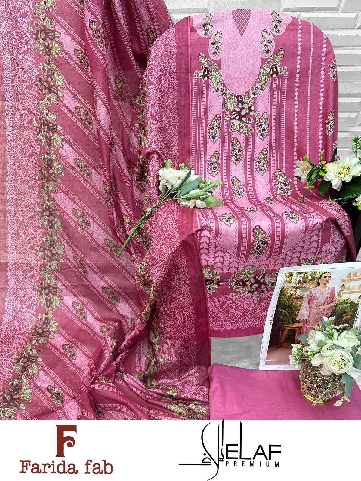 Elaf Premium Farida Fab Lawn Cotton Open Images Karachi Salwar Suits Wholesaler