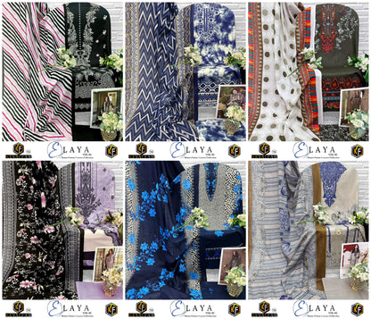 Elaya Vol 2 Heavy Cotton Luxury Collection Open pic Keval Fab Karachi Salwar Suits Supplier