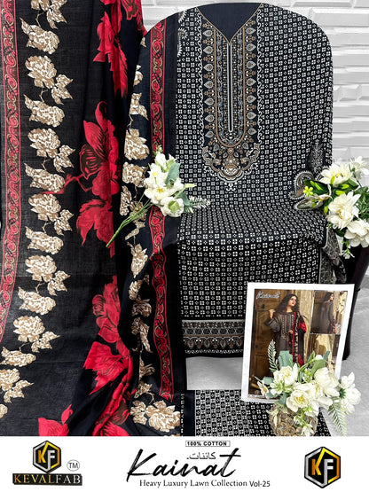 Kainat Vol 25 Keval Fab Mix Cotton Open Pic Karachi Salwar Suits Wholesaler Gujarat