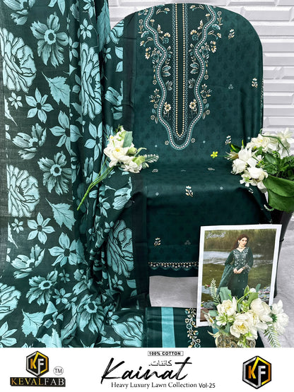 Kainat Vol 25 Keval Fab Mix Cotton Open Pic Karachi Salwar Suits Wholesaler Gujarat