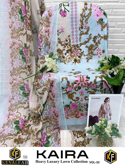 Kaira Vol 32 Keval Fab Lawn Cotton Open Images Karachi Salwar Suits Exporter Gujarat