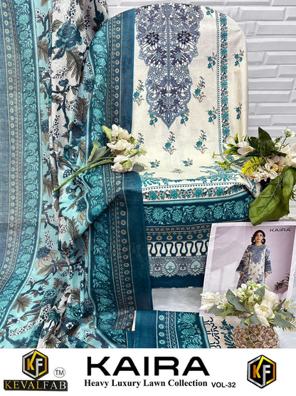 Kaira Vol 32 Keval Fab Lawn Cotton Open Images Karachi Salwar Suits Exporter Gujarat