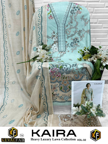 Kaira Vol 32 Keval Fab Lawn Cotton Open Images Karachi Salwar Suits Exporter Gujarat