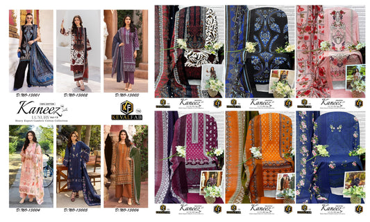 Kaneez Vol 13 Keval Fab Lawn Cotton Open Images Karachi Salwar Suits Wholesale Price