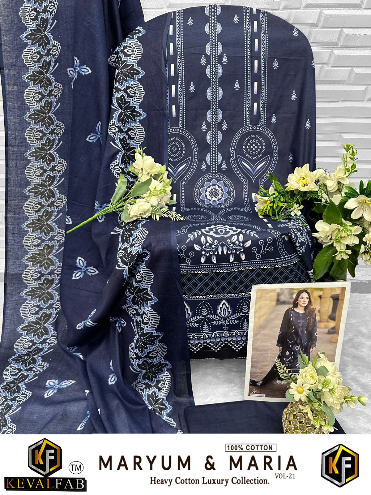 Maryum And Maria Vol 21 Keval Fab Mix Cotton Open Pic Karachi Salwar Suits Supplier India