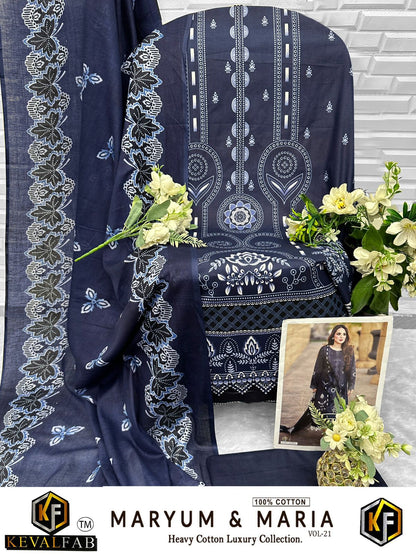 Maryum And Maria Vol 21 Keval Fab Mix Cotton Open Pic Karachi Salwar Suits Supplier India
