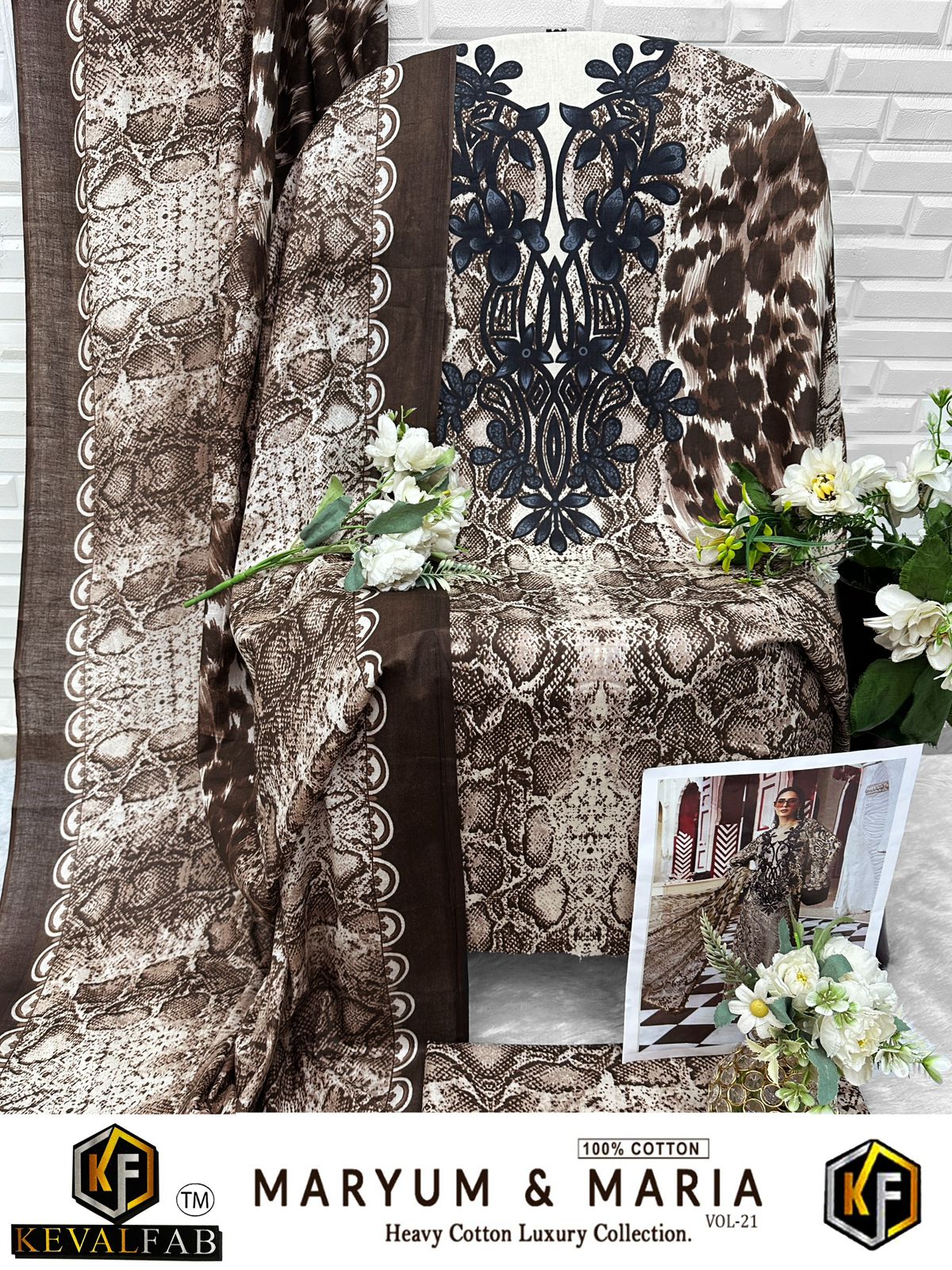 Maryum And Maria Vol 21 Keval Fab Mix Cotton Open Pic Karachi Salwar Suits Supplier India