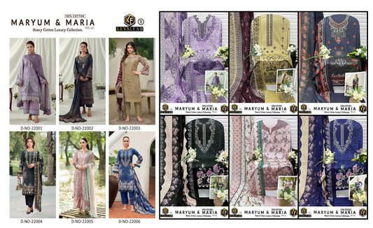 Maryum And Maria Vol 22 Keval Fab Cotton Open Pic Karachi Salwar Suits Supplier