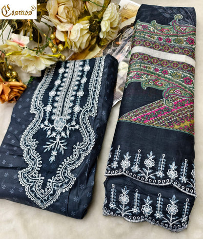 Needle Wonder Vol 5 Cosmos Fashion Lawn Cotton Open pic Karachi Salwar Suits Wholesaler India