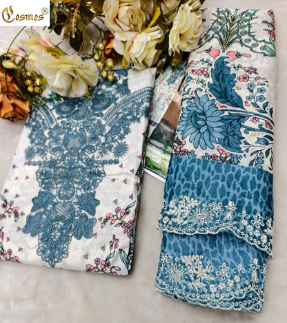 Needle Wonder Vol 5 Cosmos Fashion Lawn Cotton Open pic Karachi Salwar Suits Wholesaler India