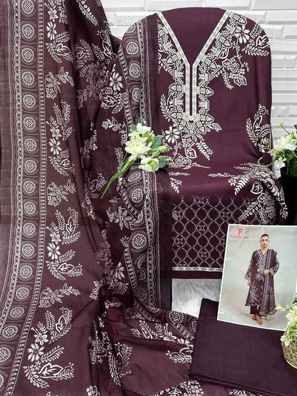 Parian Dream Vol 24 Farida Fab Lawn Cotton Open Pic Karachi Salwar Suits Supplier