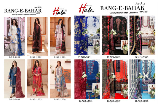 Rang E Bahar Vol 2 Hala Cotton Open Pic Karachi Salwar Suits Wholesale Price