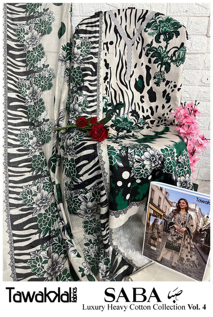 Saba Vol 4 Tawakkal Fabrics Mix Cotton Open pic Karachi Salwar Suits Wholesale