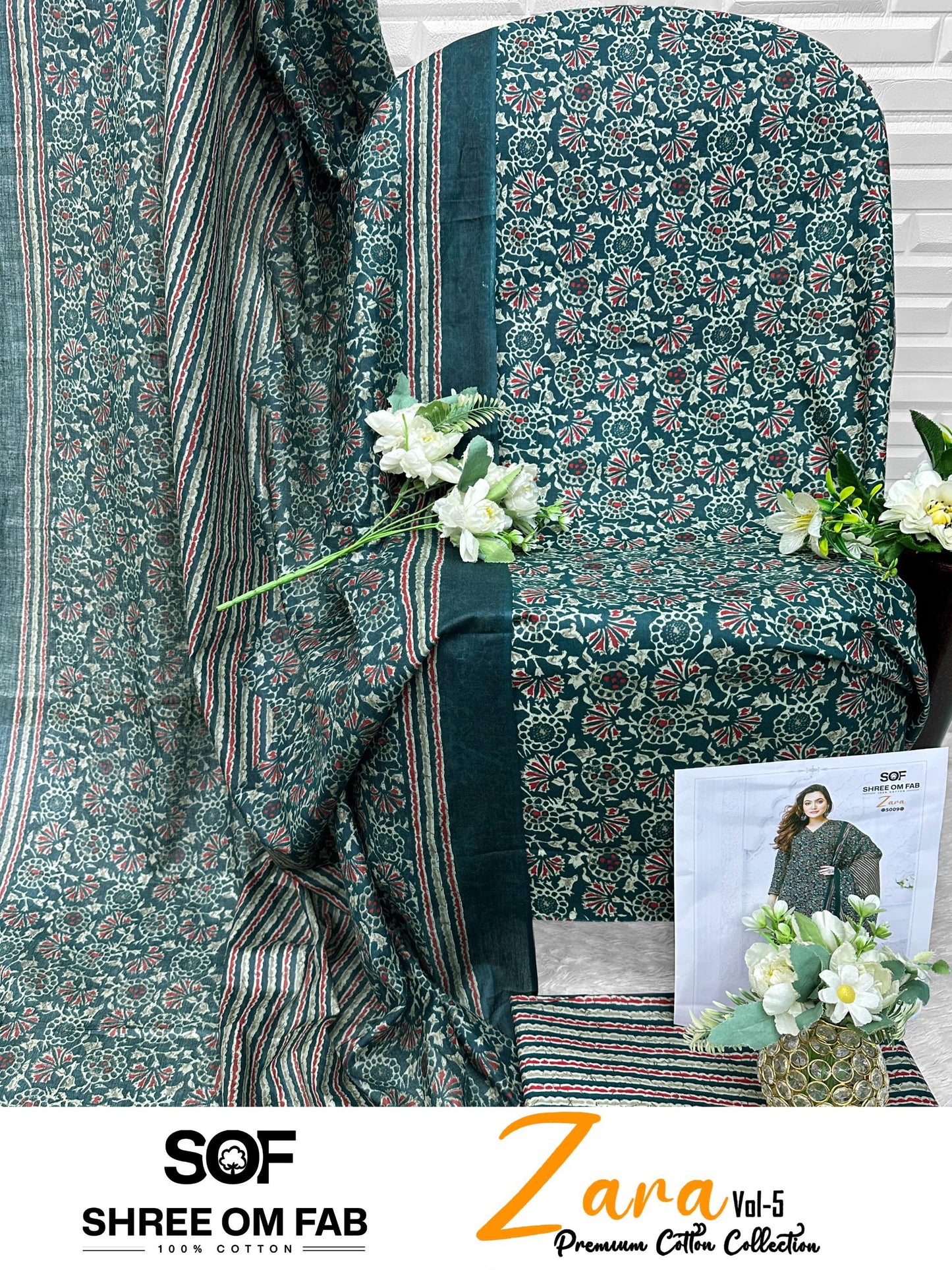 Zara Vol 5 Shree Om Open Pic Cotton Dress Material Wholesale Price
