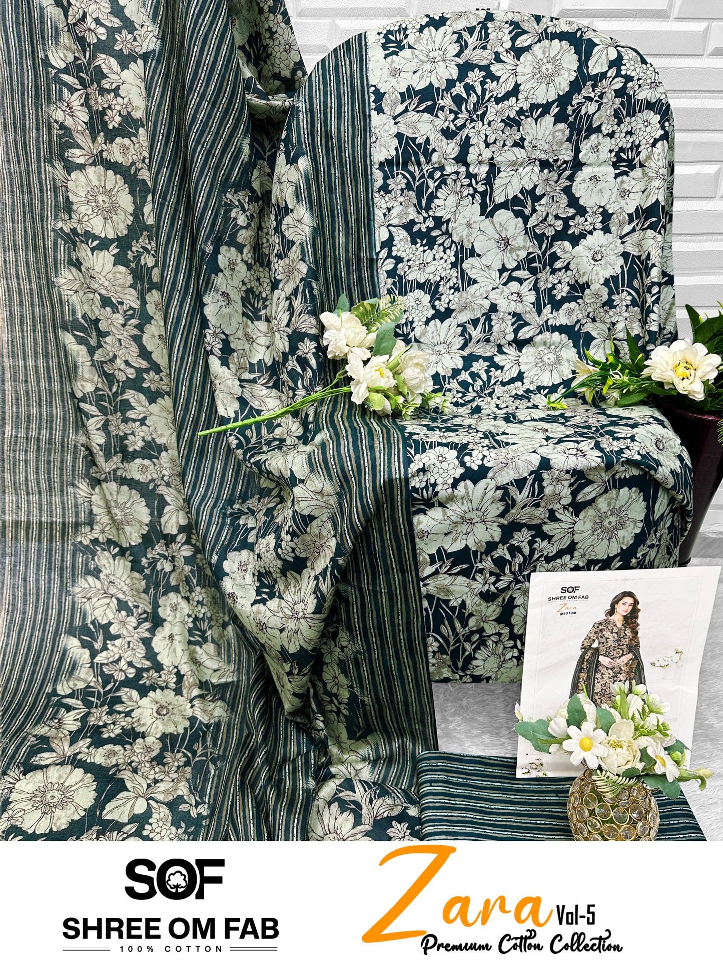 Zara Vol 5 Shree Om Open Pic Cotton Dress Material Wholesale Price