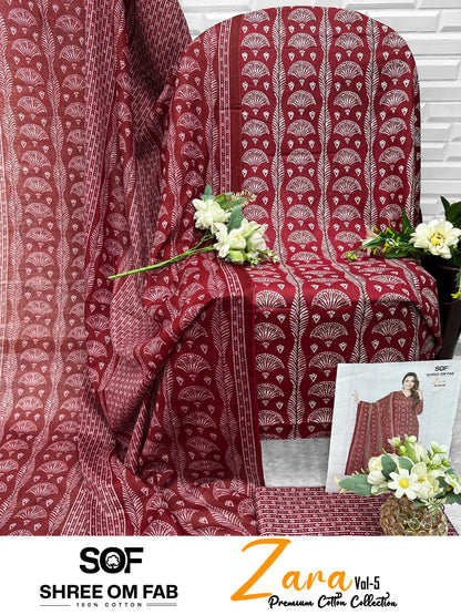 Zara Vol 5 Shree Om Open Pic Cotton Dress Material Wholesale Price