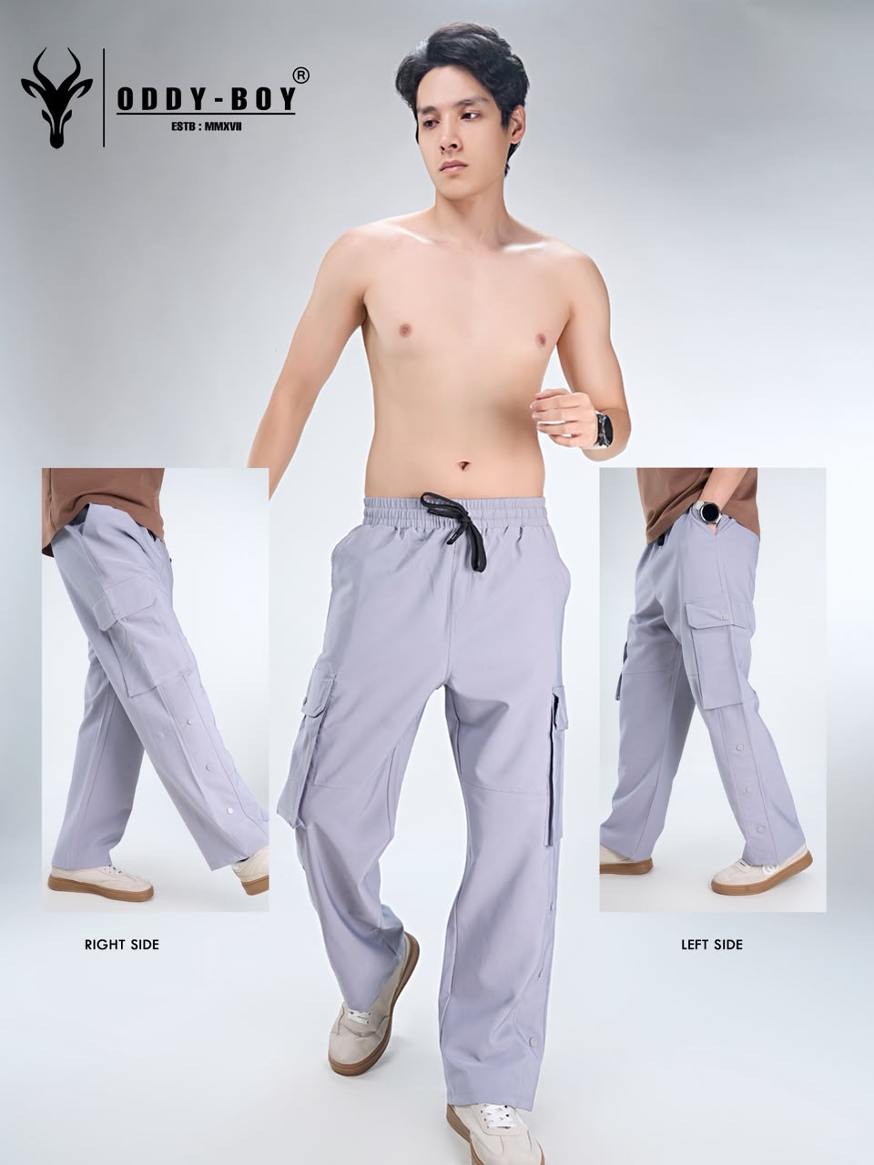 Ob-Bbm-1001-Mi Baggy Cargo Oddy Boy Tokyo Mens Pants Wholesale Price