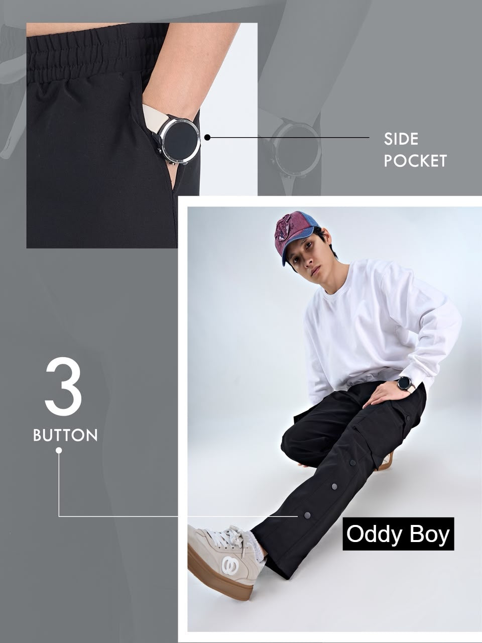 Ob-Bbm-1001-Mi Baggy Cargo Oddy Boy Tokyo Mens Pants Wholesale Price
