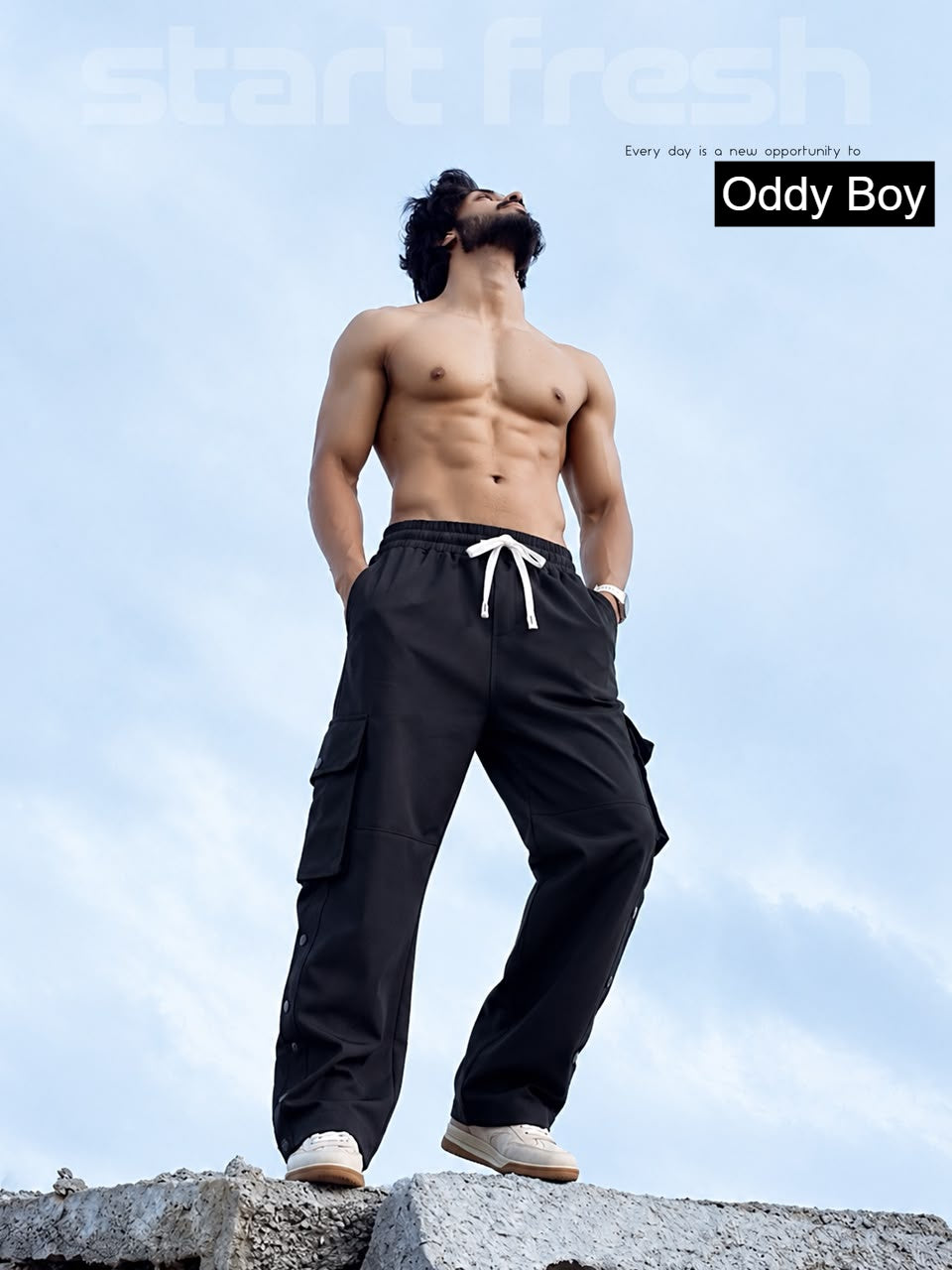 Ob-Bbm-1001-Mi Baggy Cargo Oddy Boy Tokyo Mens Pants Wholesale Price