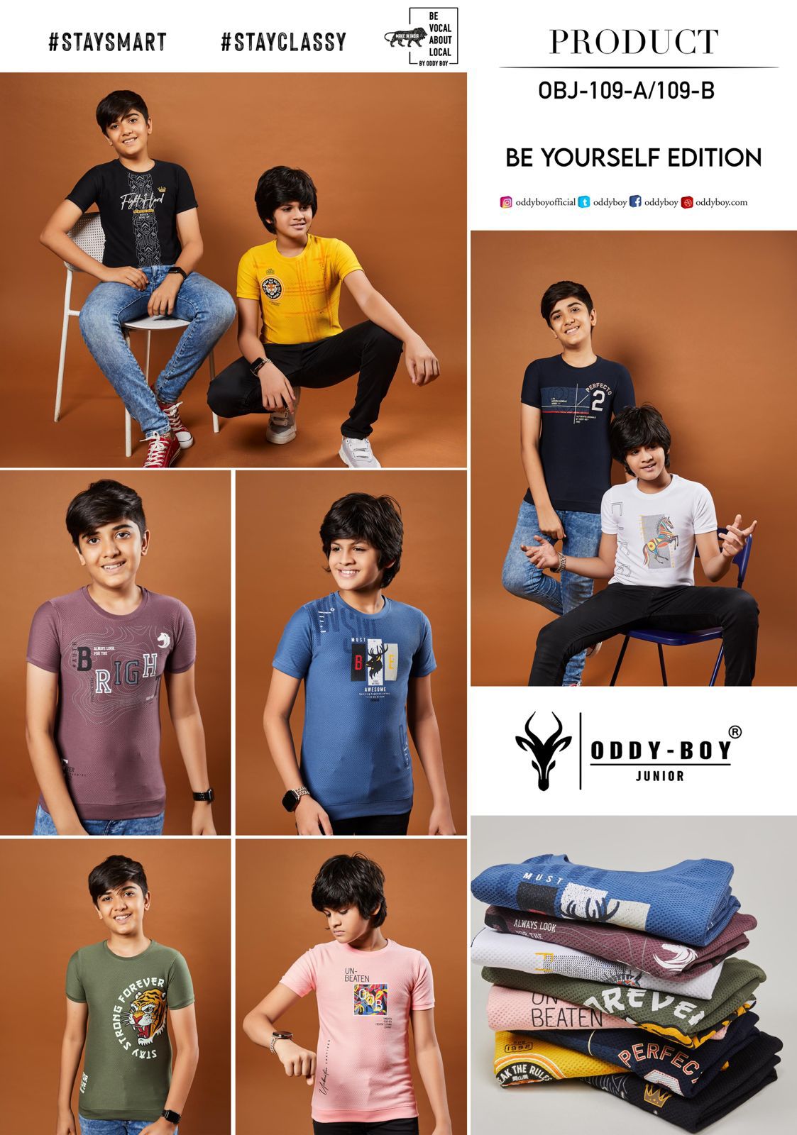 Obj109A 109B Oddy Boy Knit Boys Tshirt Supplier Kavya Style Plus