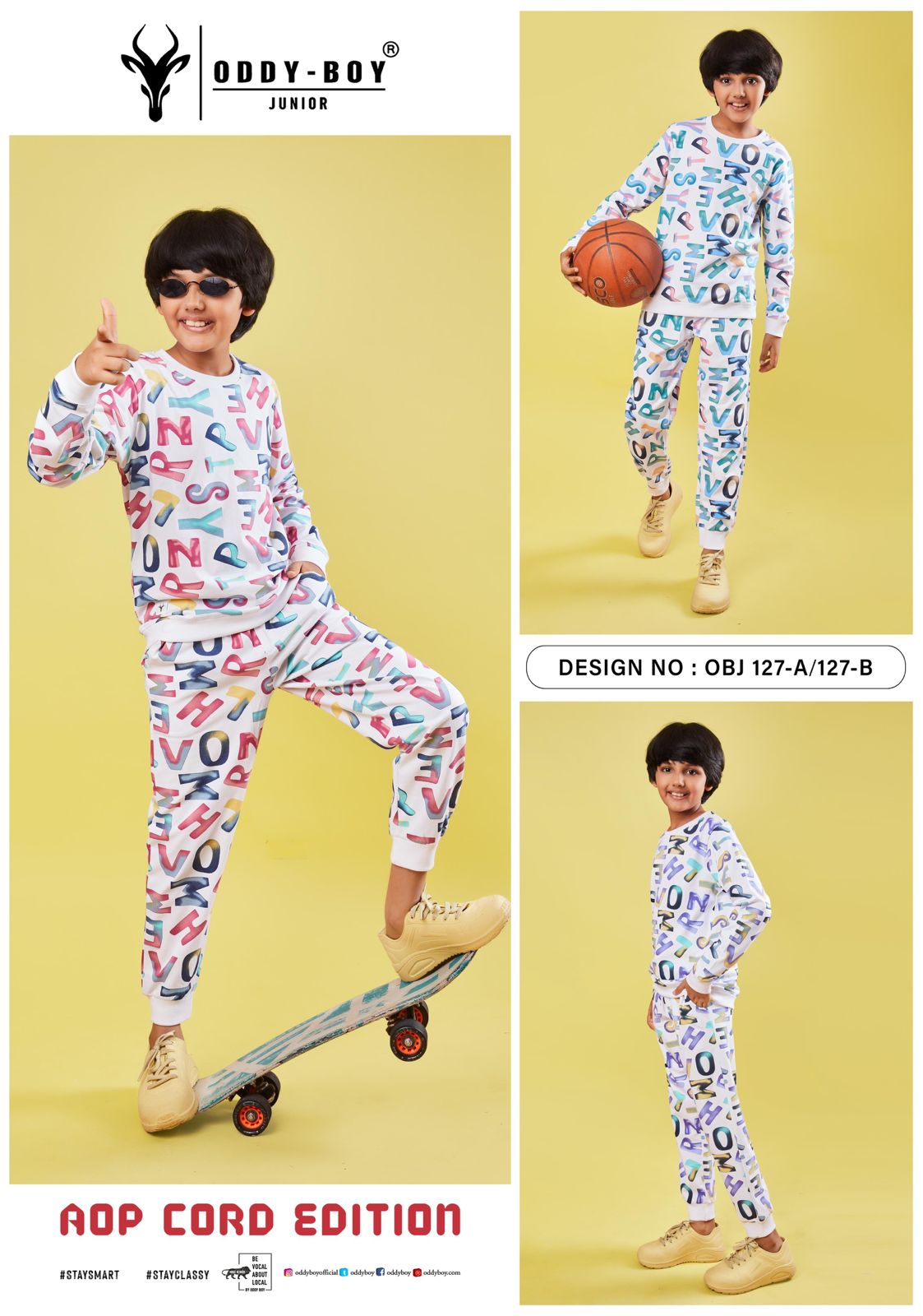 Obj 127 Ab Oddy Boy Lycra Looper Boys Co Ord Set Wholesale Rate