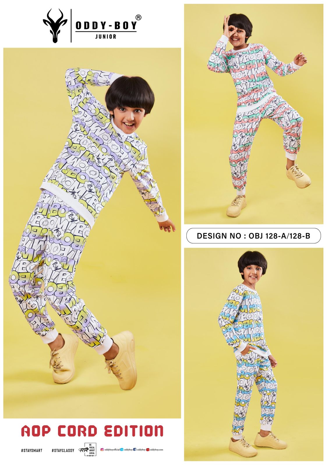 Obj 128 Ab Oddy Boy Lycra Looper Boys Co Ord Set Wholesaler Ahmedabad