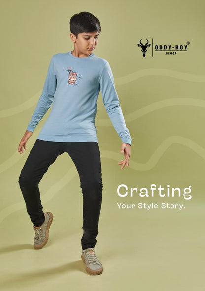 Obj 170 Ab Oddy Boy Lycra Looper Boys Tshirt Exporter Ahmedabad