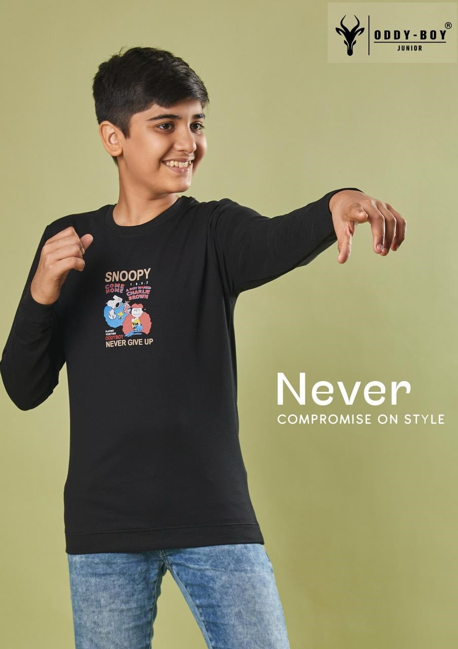 Obj 170 Ab Oddy Boy Lycra Looper Boys Tshirt Exporter Ahmedabad