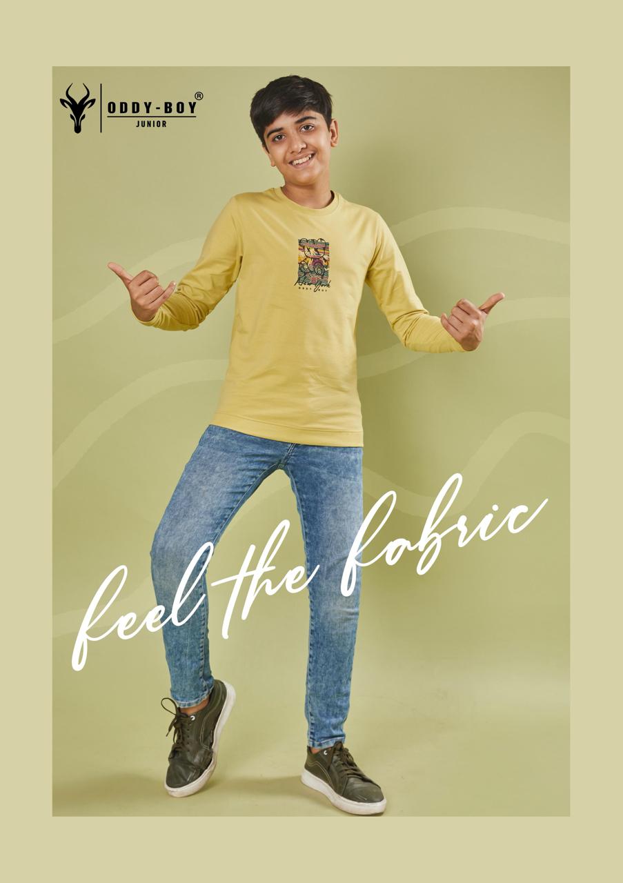 Obj 170 Ab Oddy Boy Lycra Looper Boys Tshirt Exporter Ahmedabad
