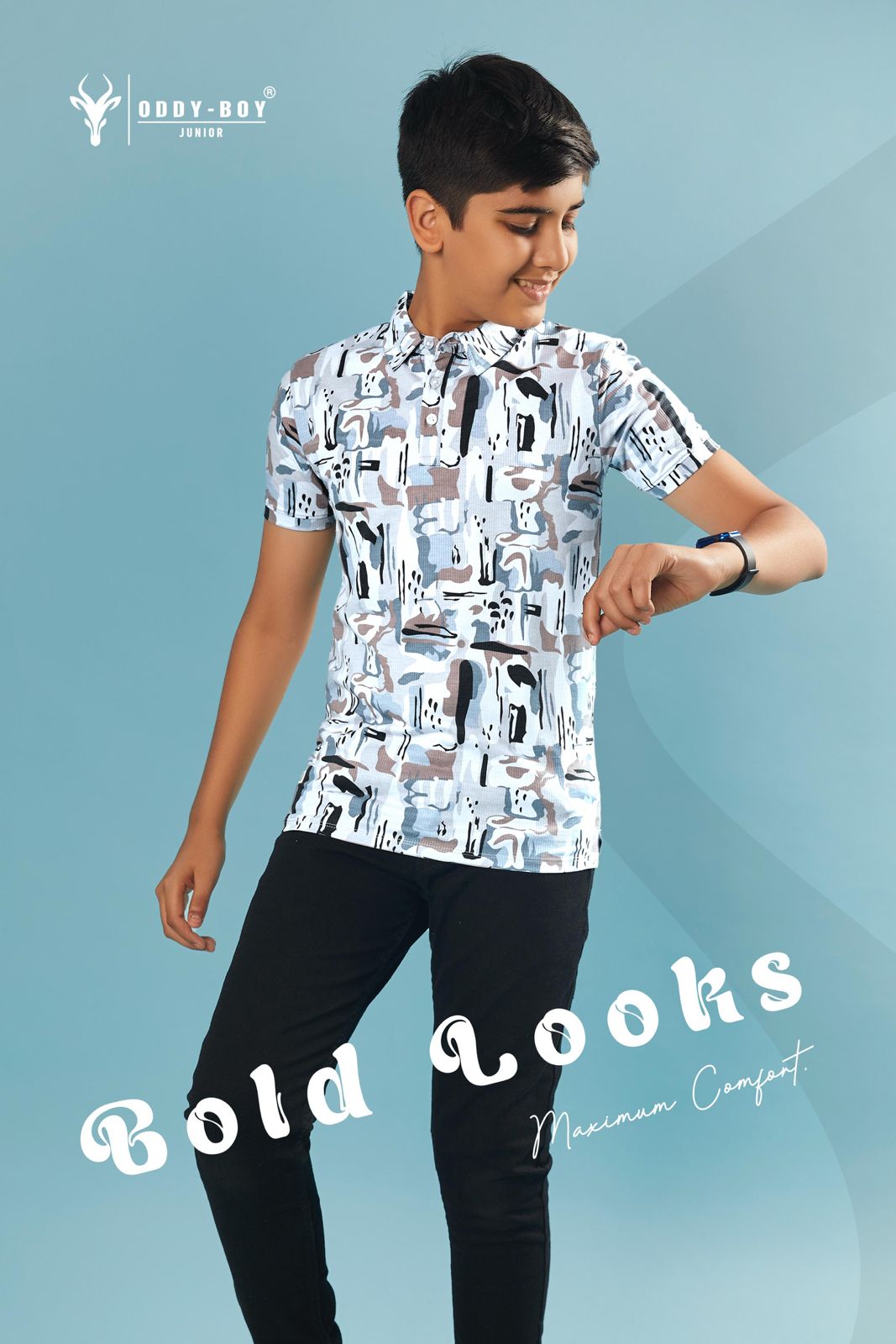 Obj 171 Oddy Boy Aop Boys Tshirt Supplier Gujarat