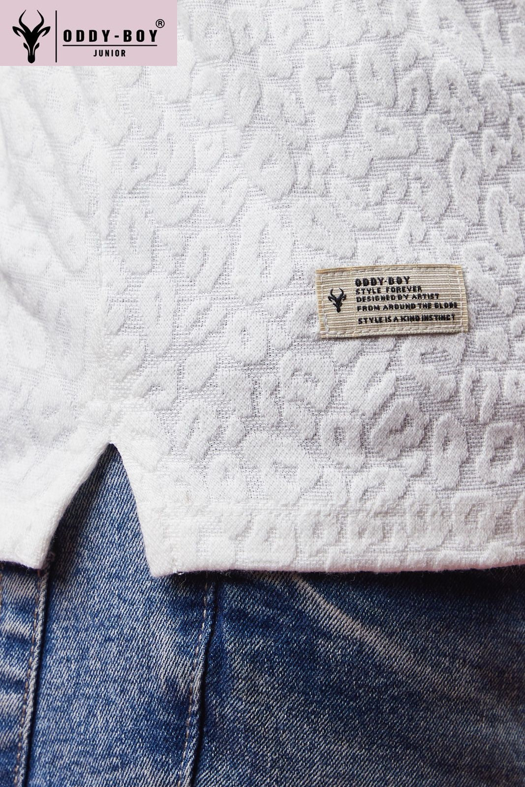 Obj 201-Ab Oddy Boy Jacquard Boys Tshirt Manufacturer India