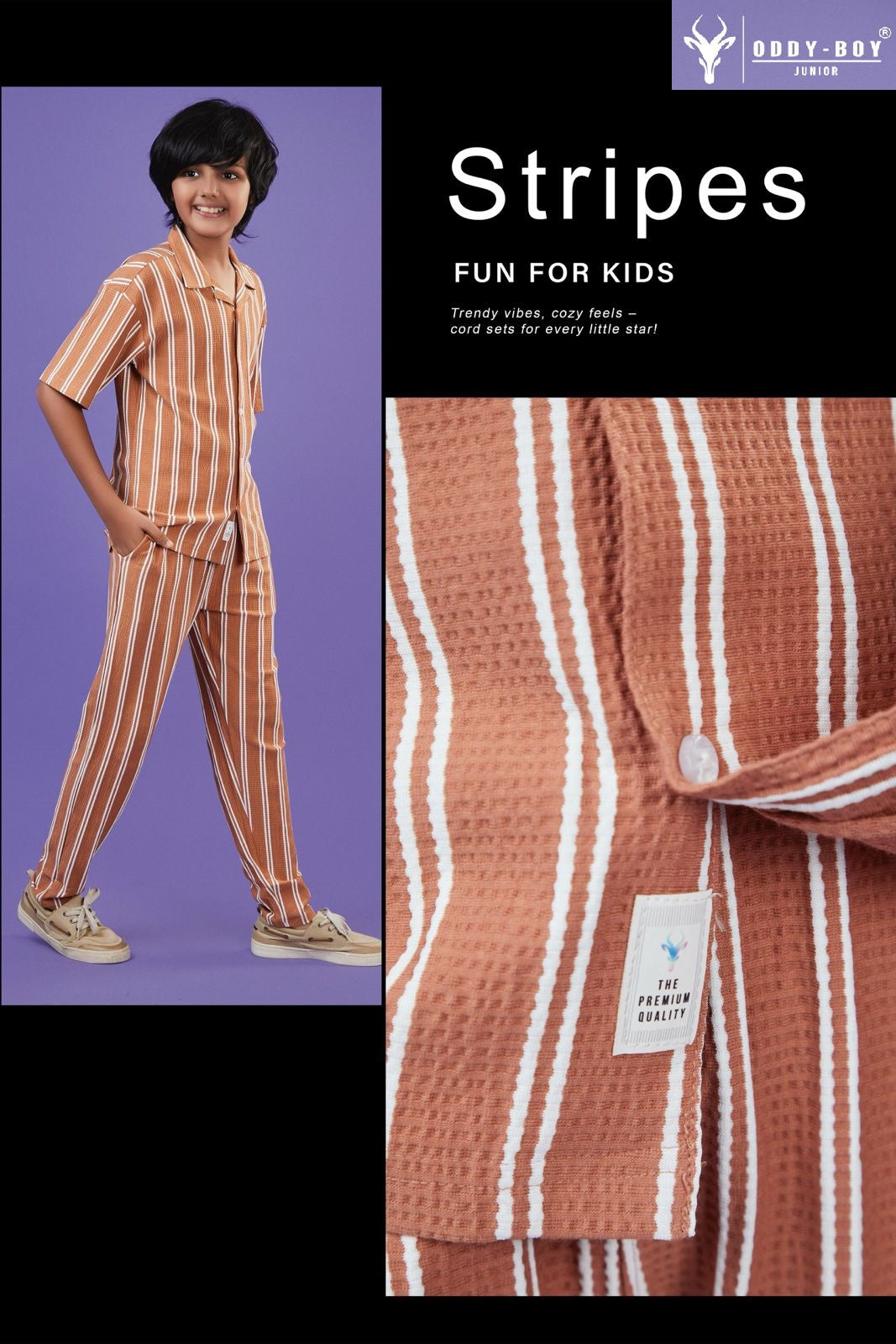 Obj 233-A 233-B Oddy Boy Striper Boys Co Ord Set Supplier India