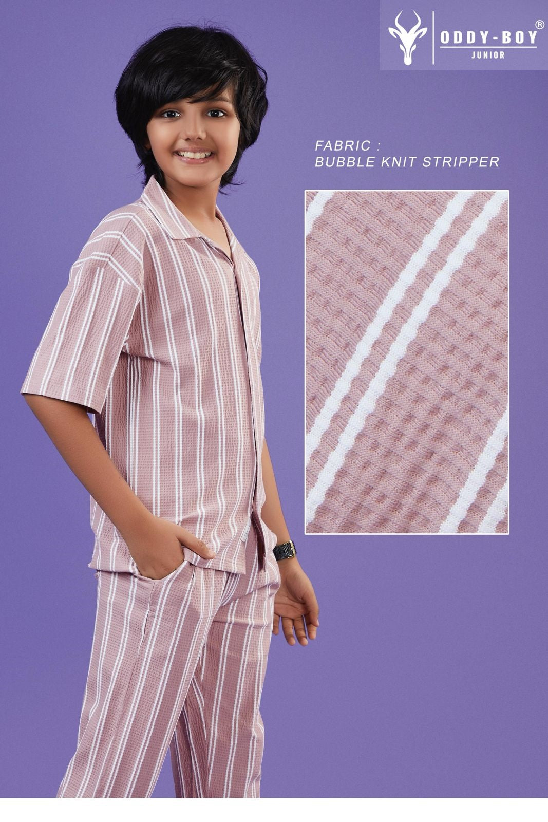 Obj 233-A 233-B Oddy Boy Striper Boys Co Ord Set Supplier India