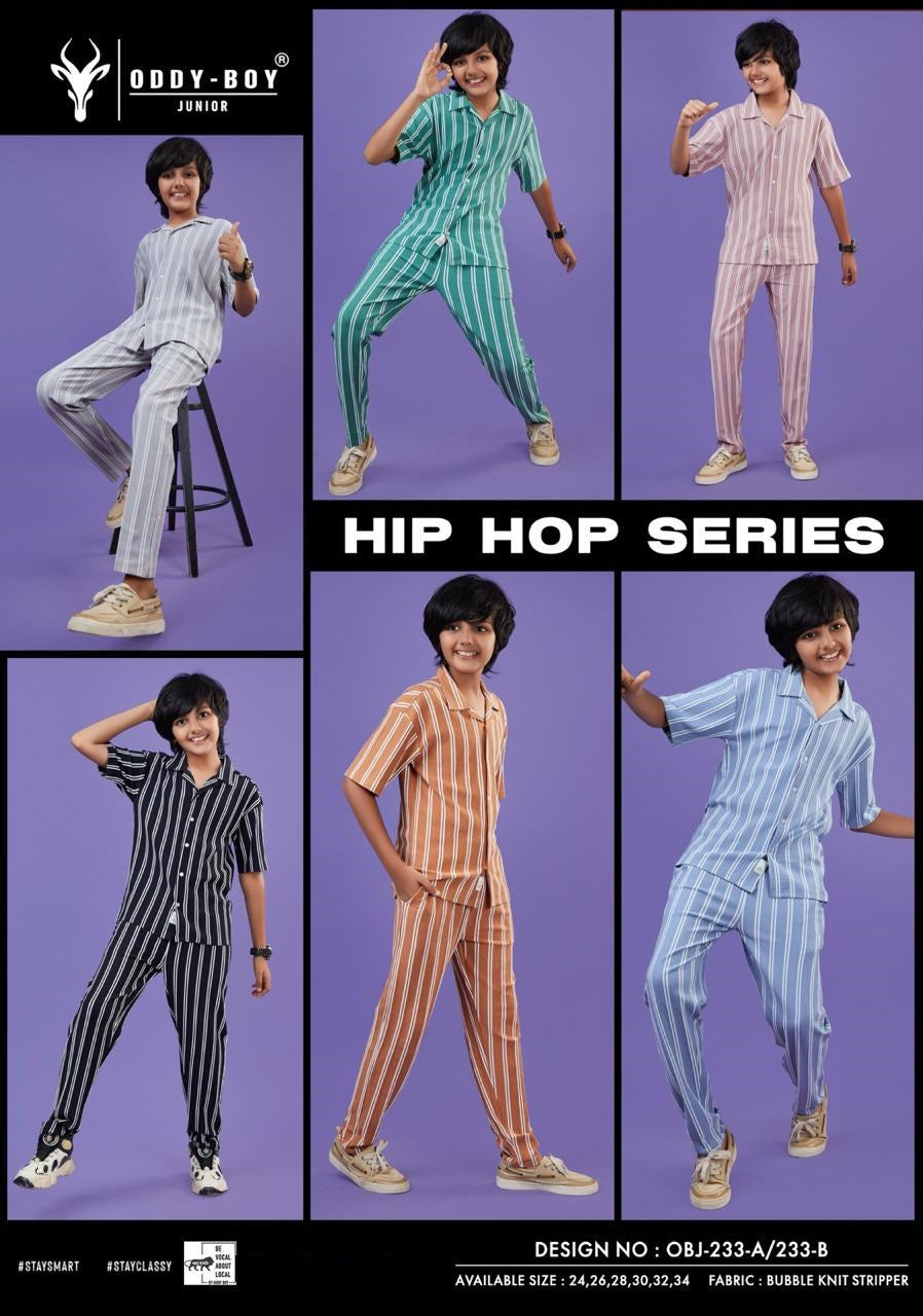 Obj 233-A 233-B Oddy Boy Striper Boys Co Ord Set Supplier India