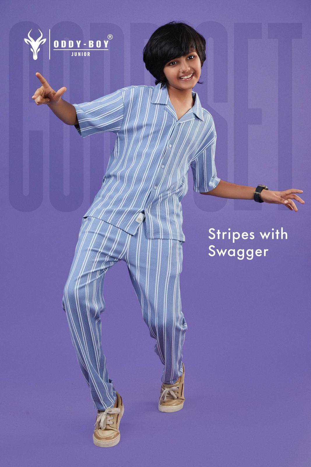 Obj 233-A 233-B Oddy Boy Striper Boys Co Ord Set Supplier India