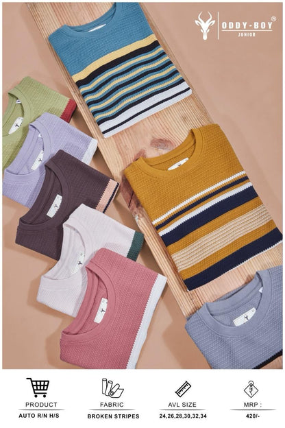 Obj 234 Ab Oddy Boy Striper Boys Tshirt Exporter India