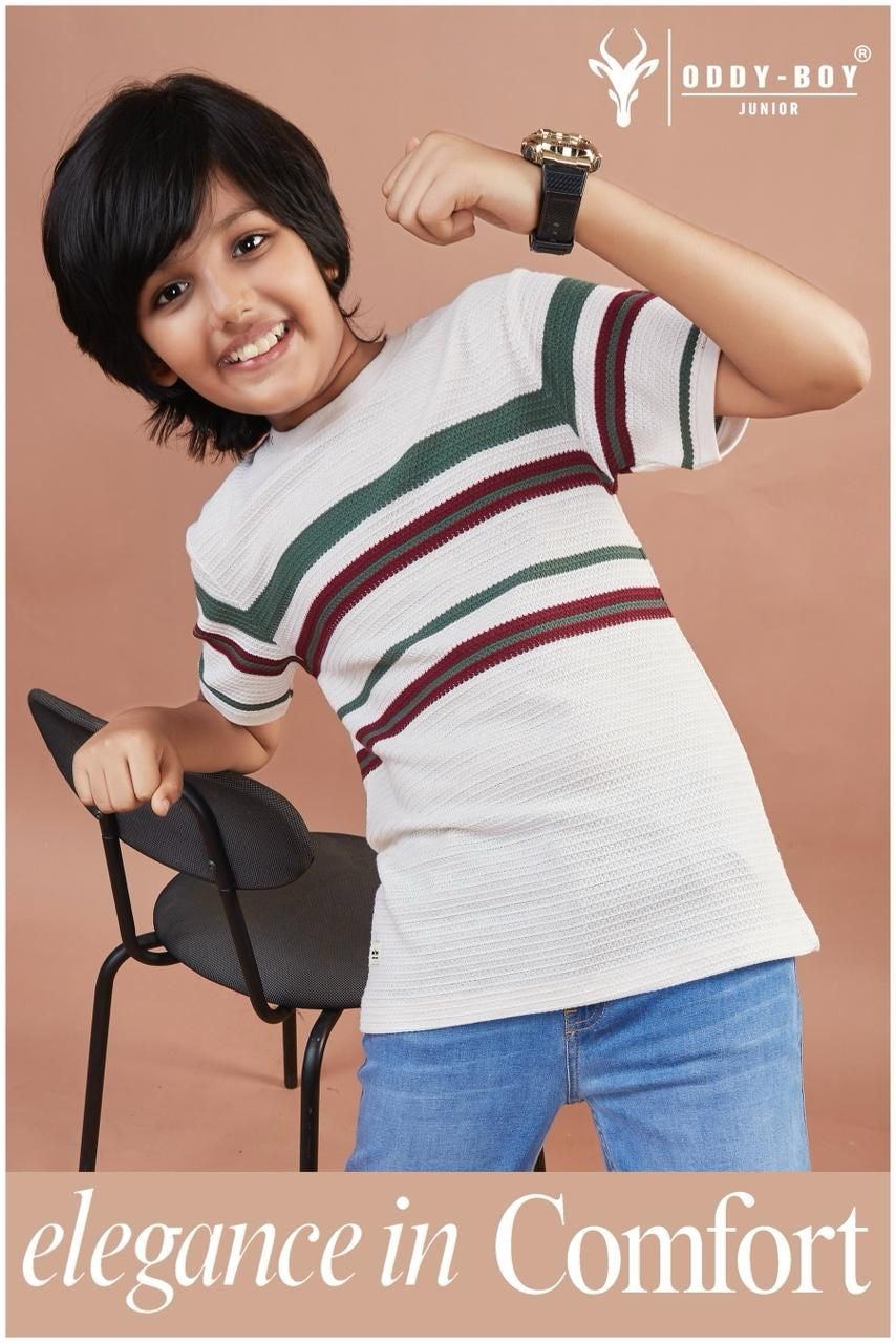 Obj 234 Ab Oddy Boy Striper Boys Tshirt Exporter India