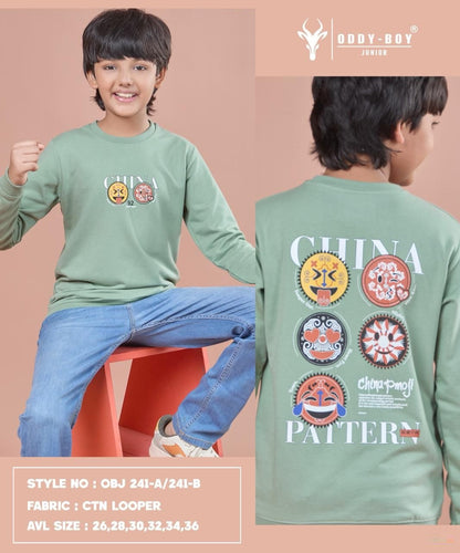 Obj 241 Ab Oddy Boy Cotton Looper Boys Tshirt Wholesale Rate