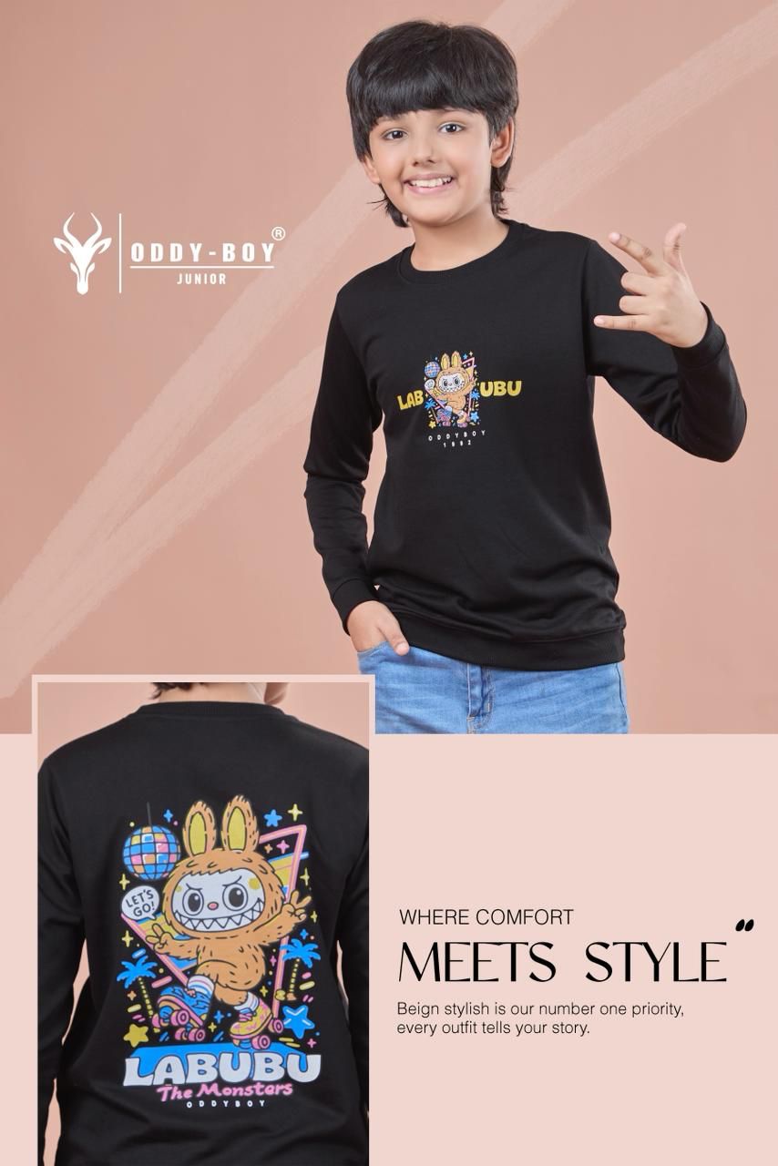 Obj 241 Ab Oddy Boy Cotton Looper Boys Tshirt Wholesale Rate