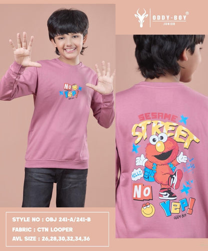 Obj 241 Ab Oddy Boy Cotton Looper Boys Tshirt Wholesale Rate