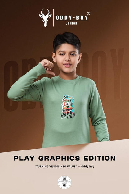 Obj 243 Ab Oddy Boy Cotton Looper Boys Tshirt Wholesale