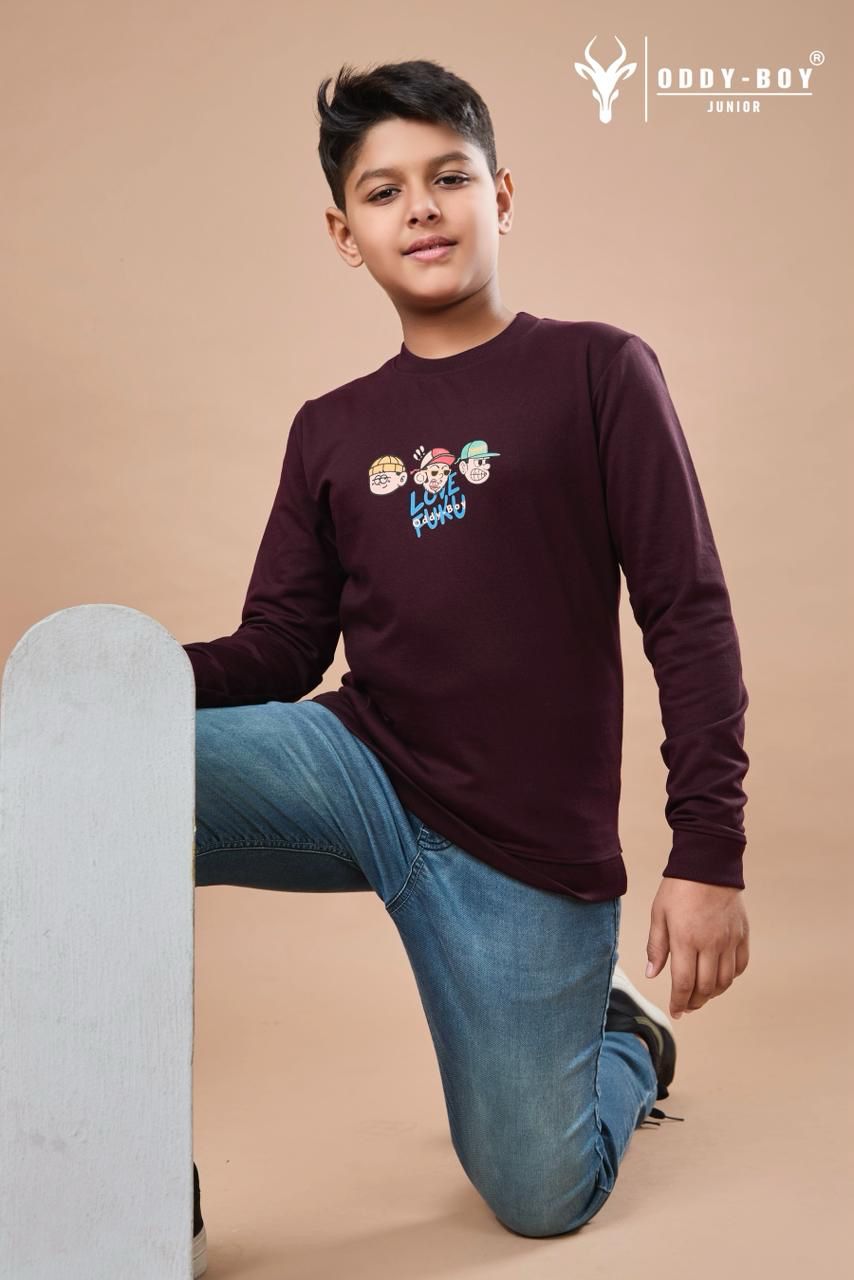 Obj 243 Ab Oddy Boy Cotton Looper Boys Tshirt Wholesale