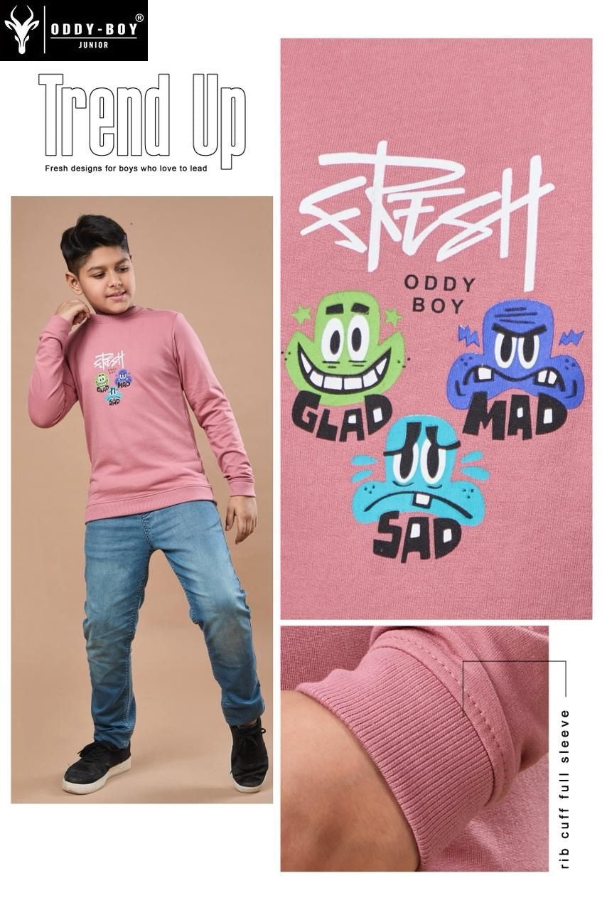 Obj 243 Ab Oddy Boy Cotton Looper Boys Tshirt Wholesale