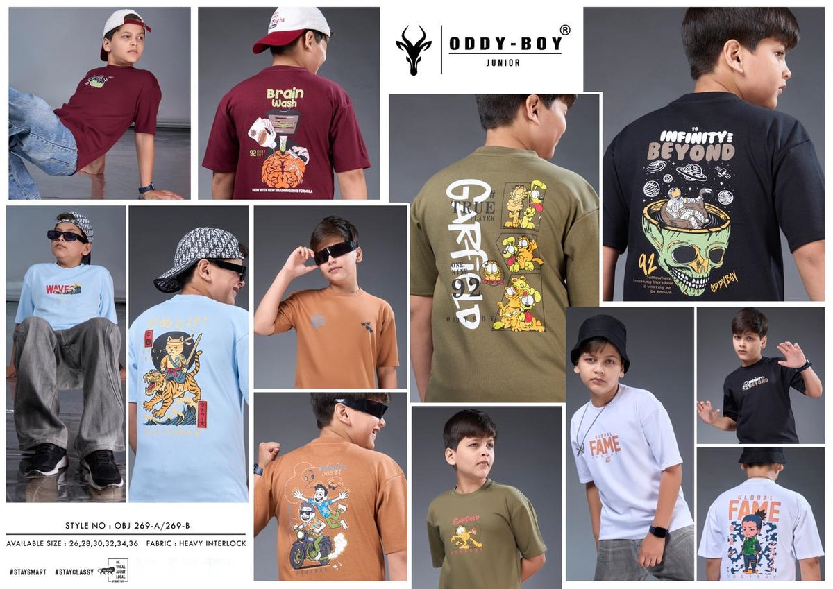 Obj 269 Ab Oddy Boy Interlock Boys Tshirt Wholesaler Ahmedabad