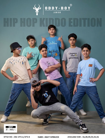 Obj 272 Ab Drop Shoulder Oddy Boy Interlock Boys Tshirt Wholesale Price
